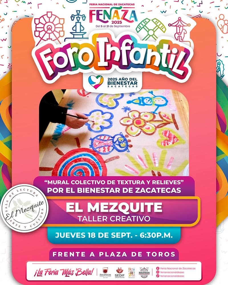 MURAL COLECTIVO DE TEXTURA Y RELIEVES POR EL BIENESTAR DE ZACATECAS